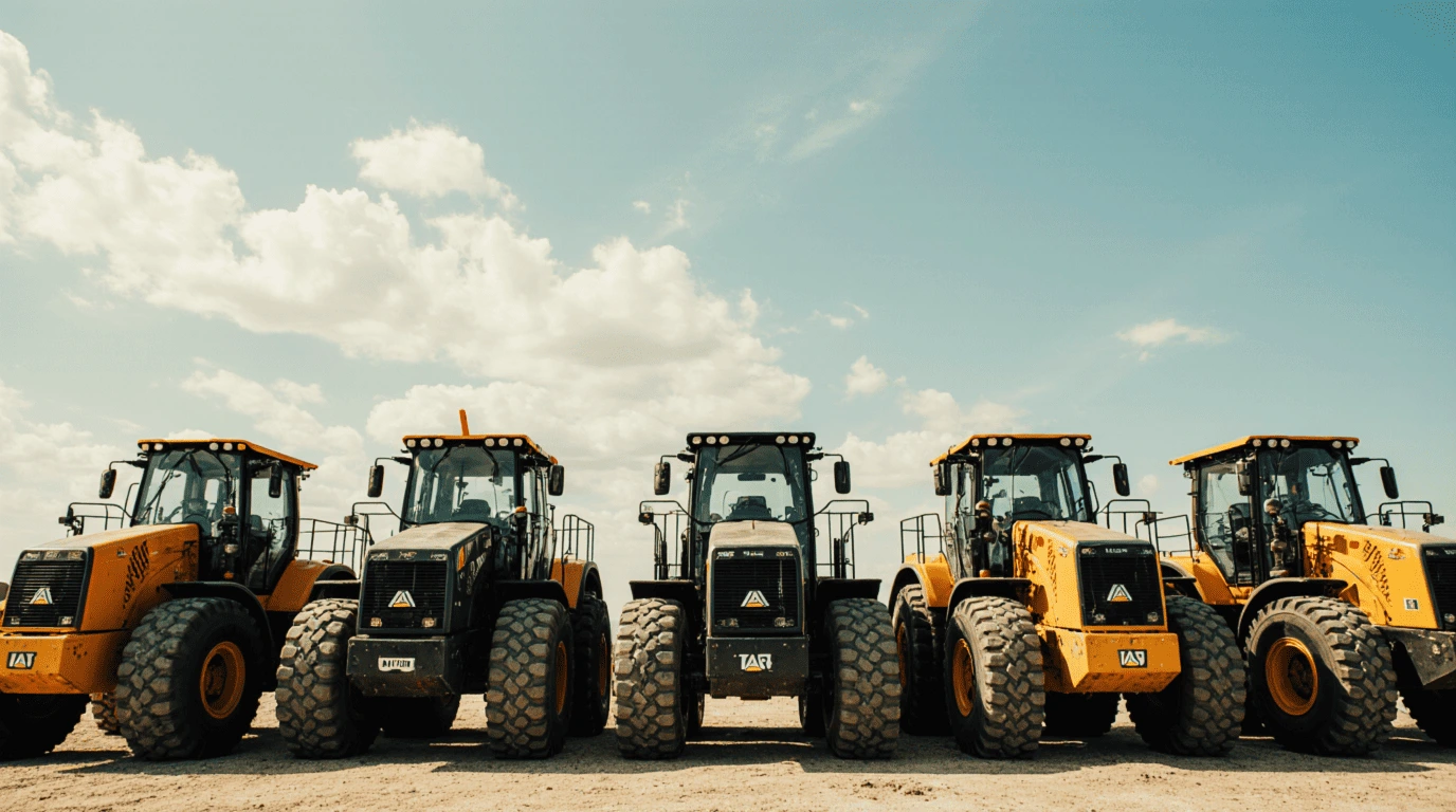 A collection of heavy machinery